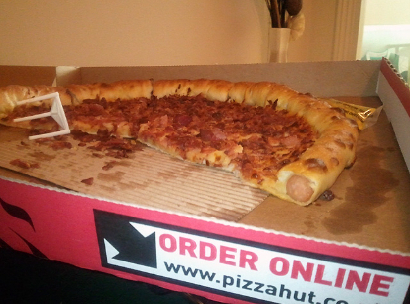 Pizza Hut Hot Dog Stuffed Crust Pizza