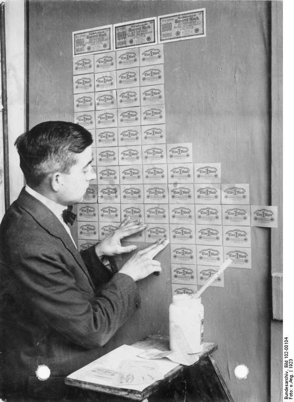 Hyperinflation banknotes in Germany, 1923