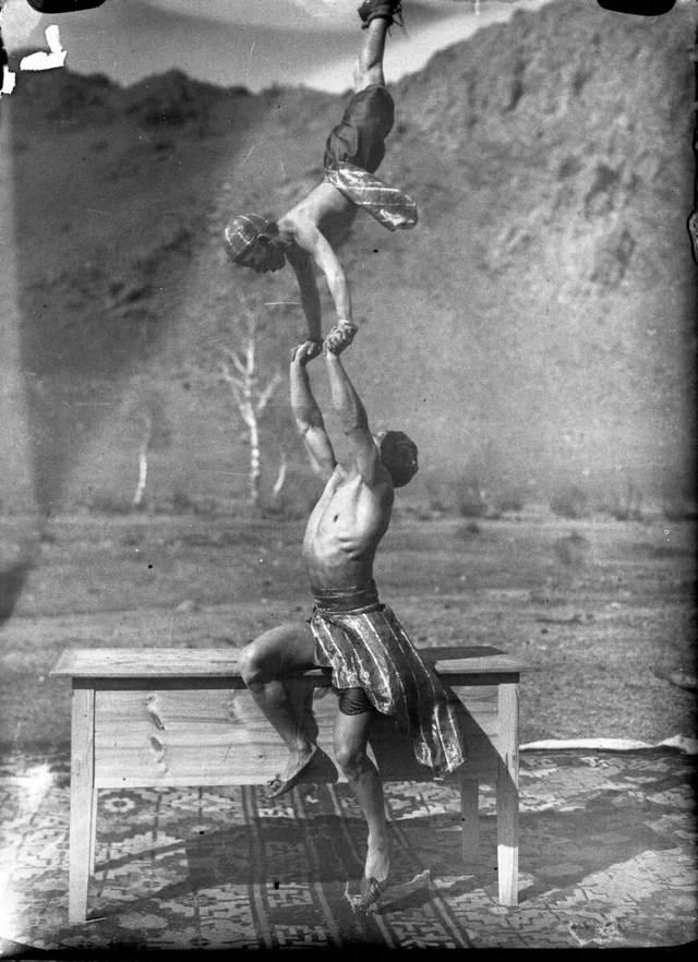 Mongolian circus acrobats, 1930
