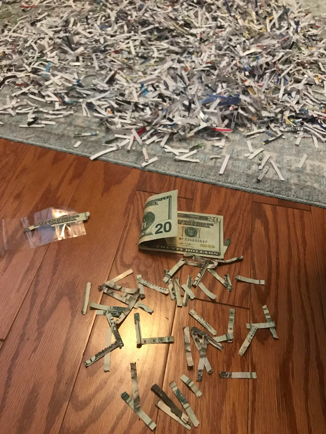 Shredded cash