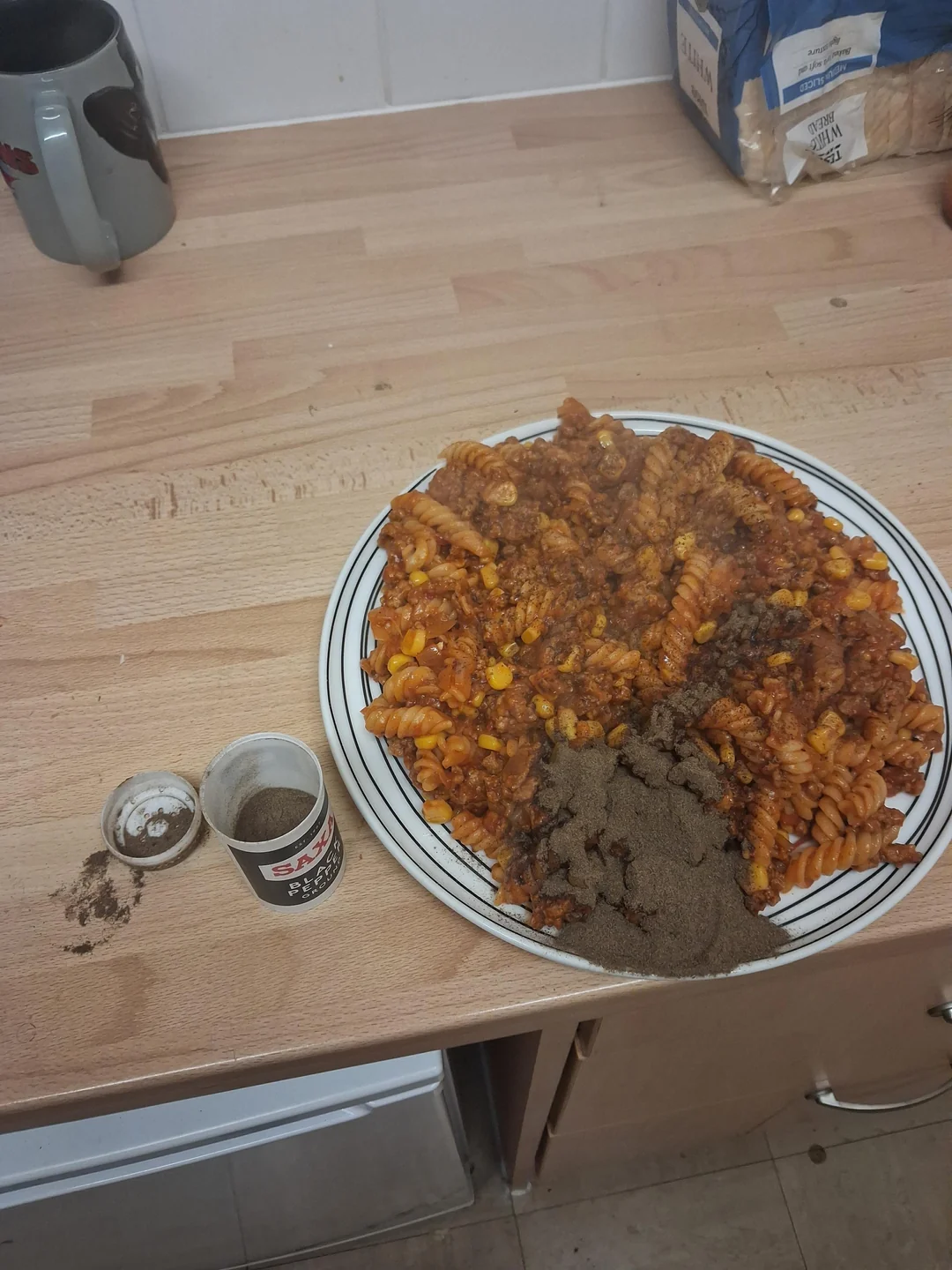 "Dropped some pepper"