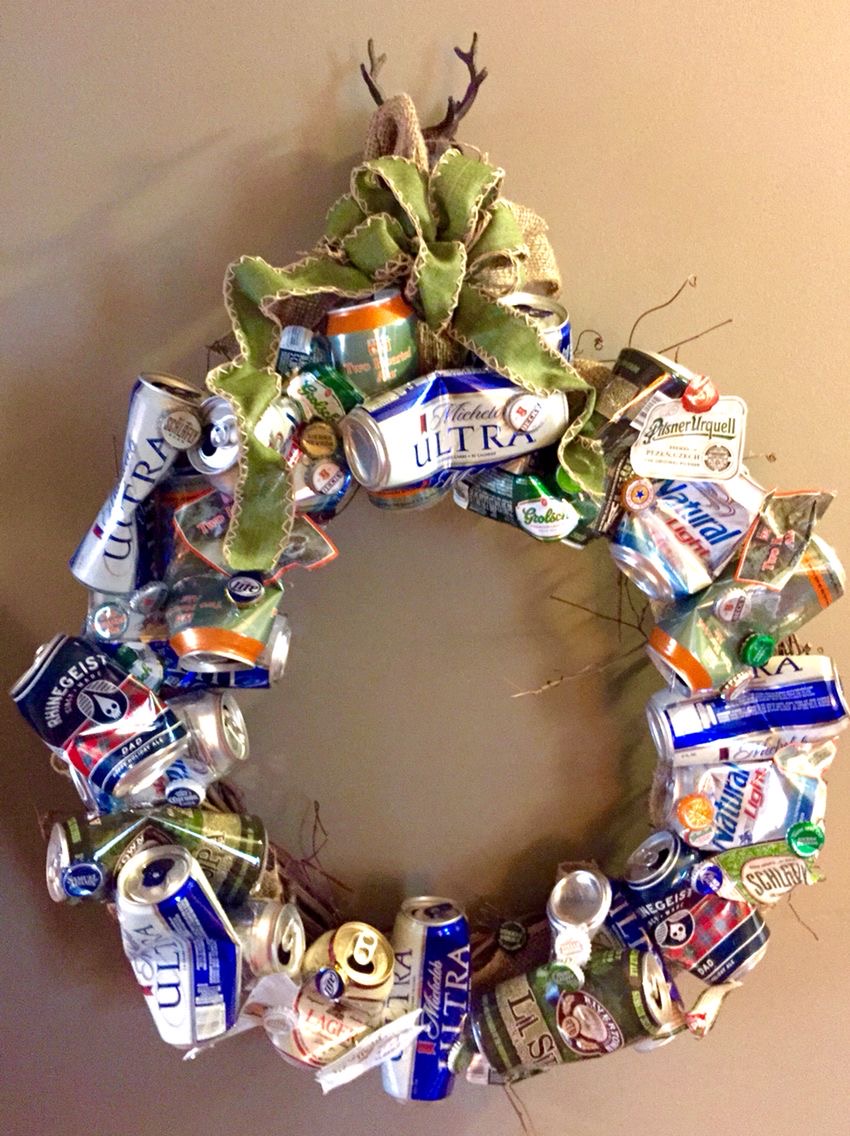 Christmas Ornament Made Entirely of Beer Cans