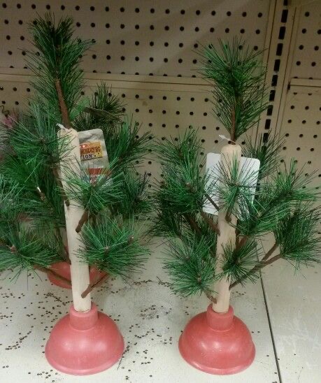 Christmas Tree Made of Plungers