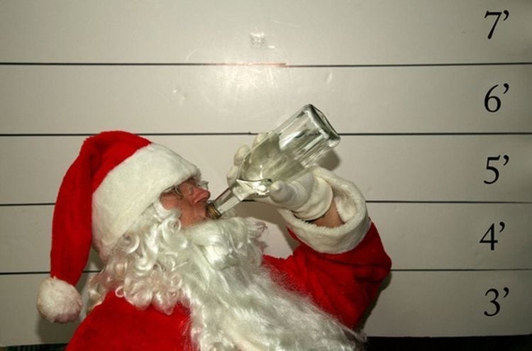 Santa Arrested While Drinking