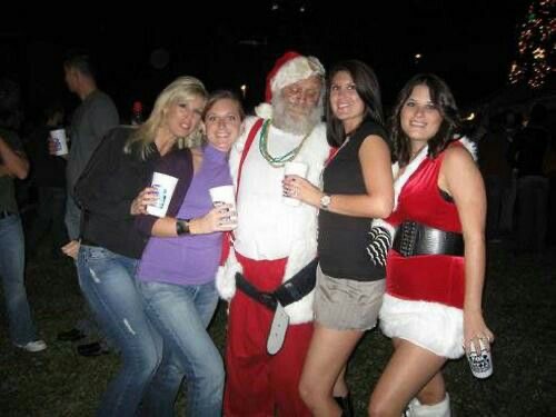 Drunk Santa Partying With Girls