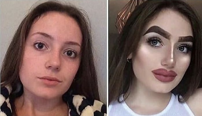 No Make, With Make Up