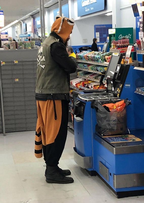 Man Wears Full-Body Animal Hoodie