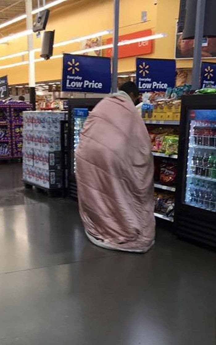 Guy Draped in a Blanket