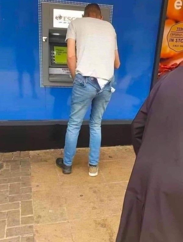 Man Wearing His Pants Backwards