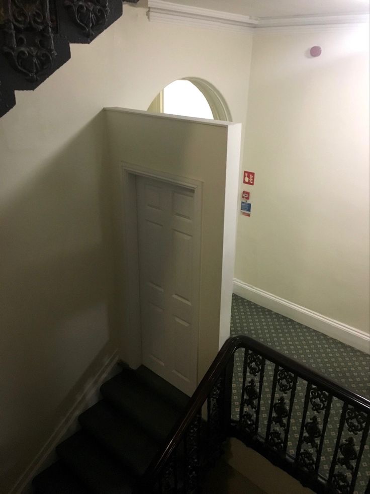 Door Installed at the End of a Staircase