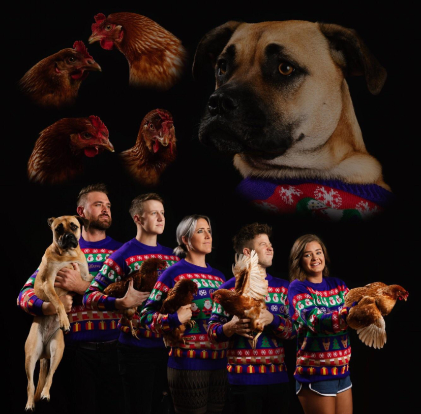 Weird Christmas Postcard