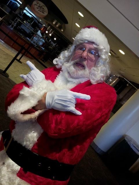 Santa Posing Like a Cool Kid