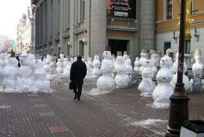 Too Many Weird Snowmen in the Street