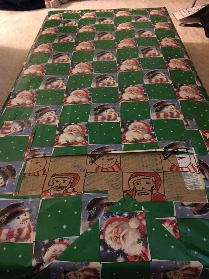 No wrapping paper 