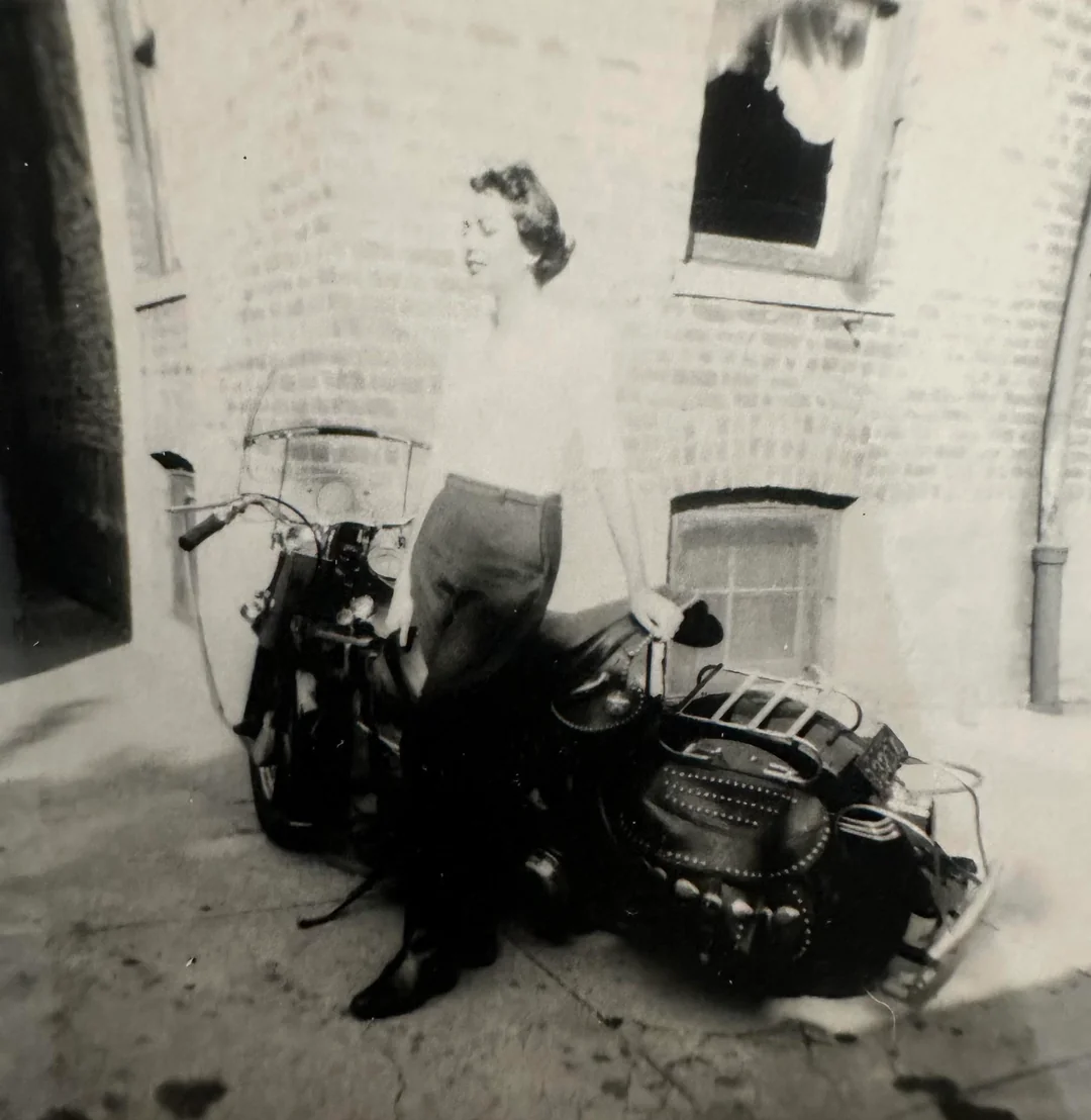 Zero thoughts when riding her bike