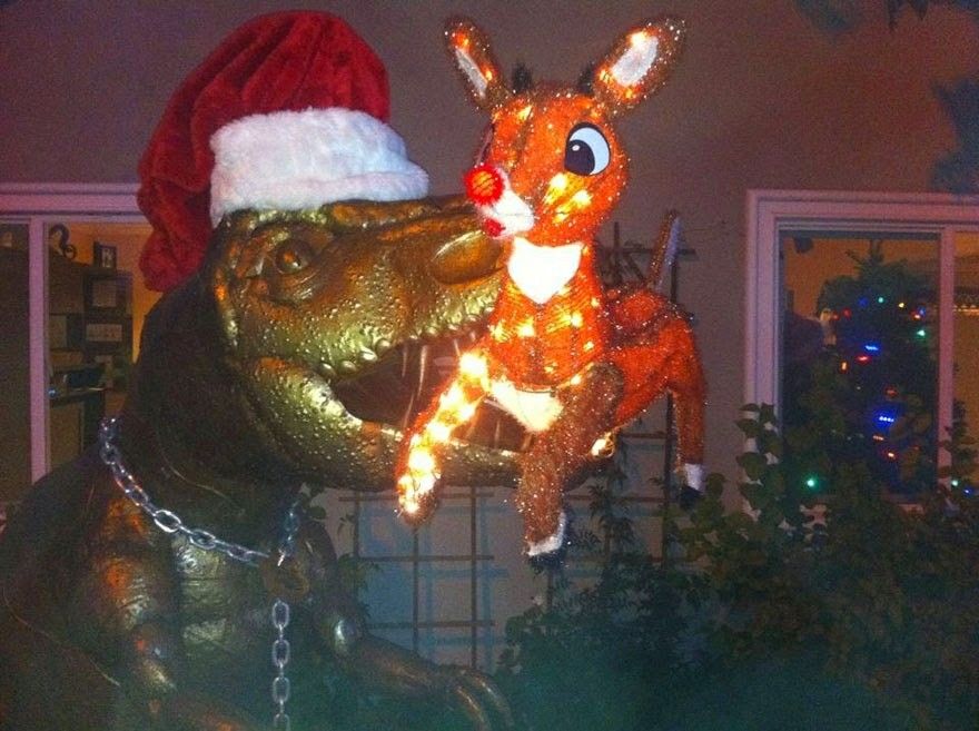 Dinosaurs are festive now?