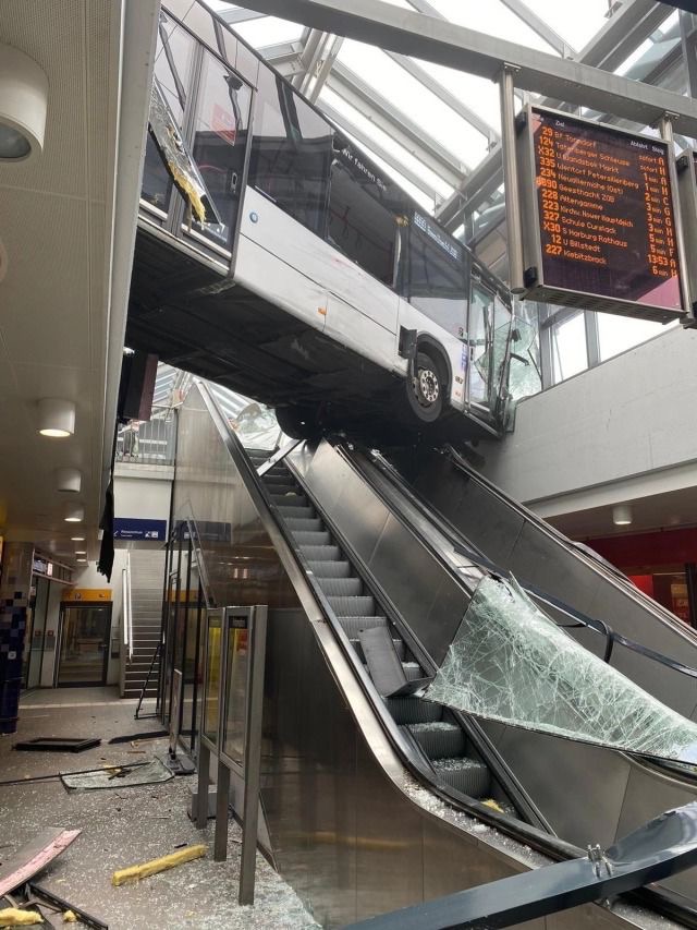 Bus Crashing Straight Into a Building