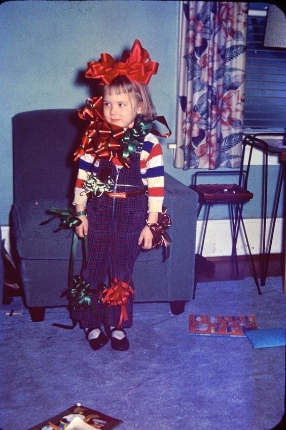 Little Girl Wearing Bows