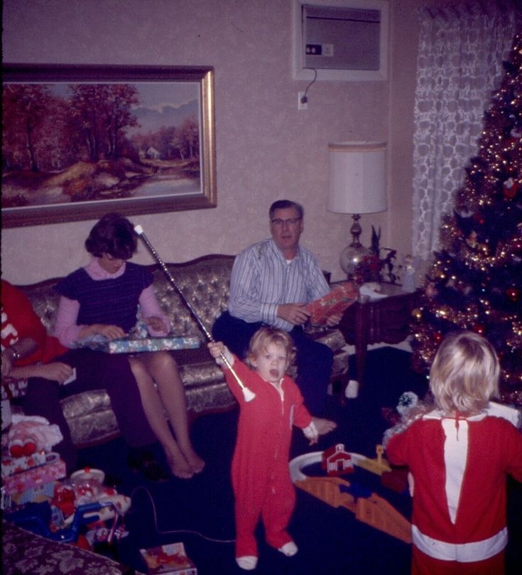 Happy Kid Holding the Stick He Got for Christmas