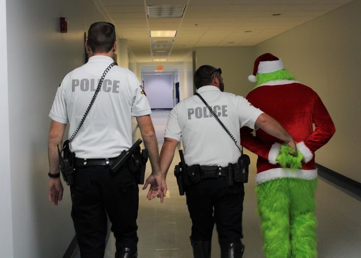 The Grinch Being Arrested