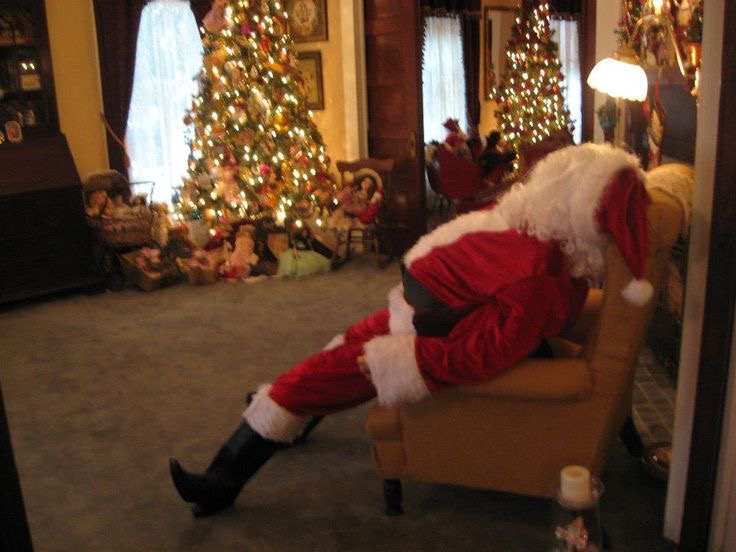Santa Sleeping on the Couch