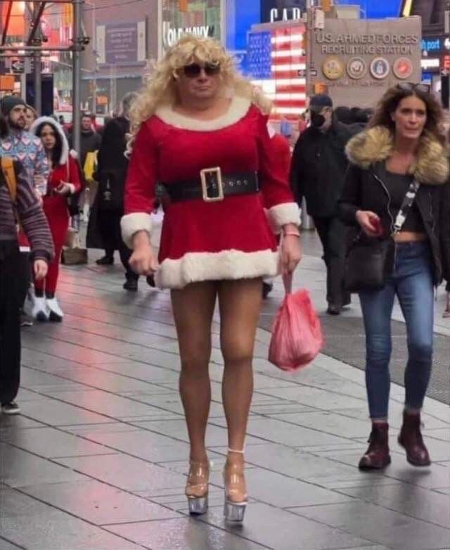 Santa Wearing a Dress