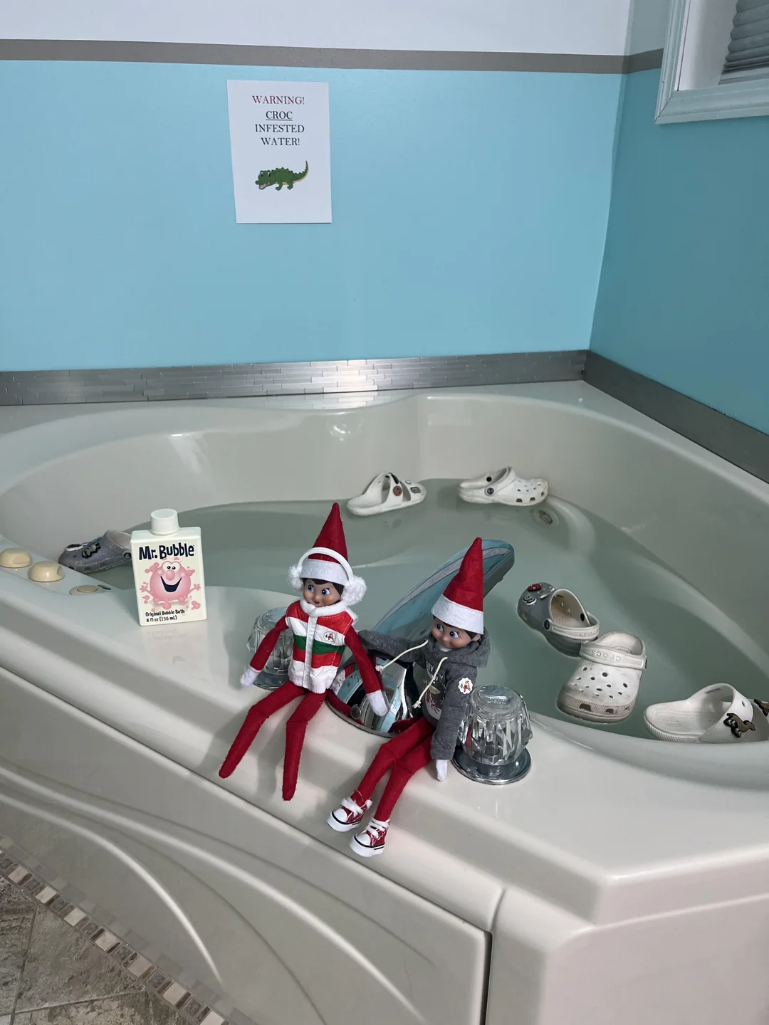 Warning! Croc infested water