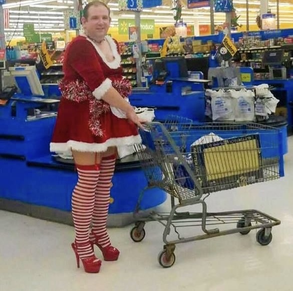 Guy Dressed as Mrs. Claus
