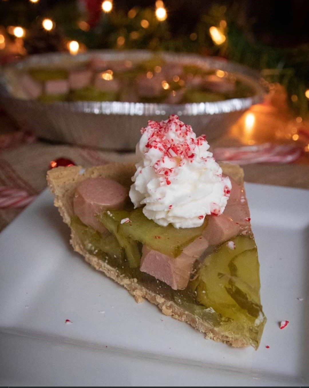 Pie With Pickles, Ham, and Whipped Cream