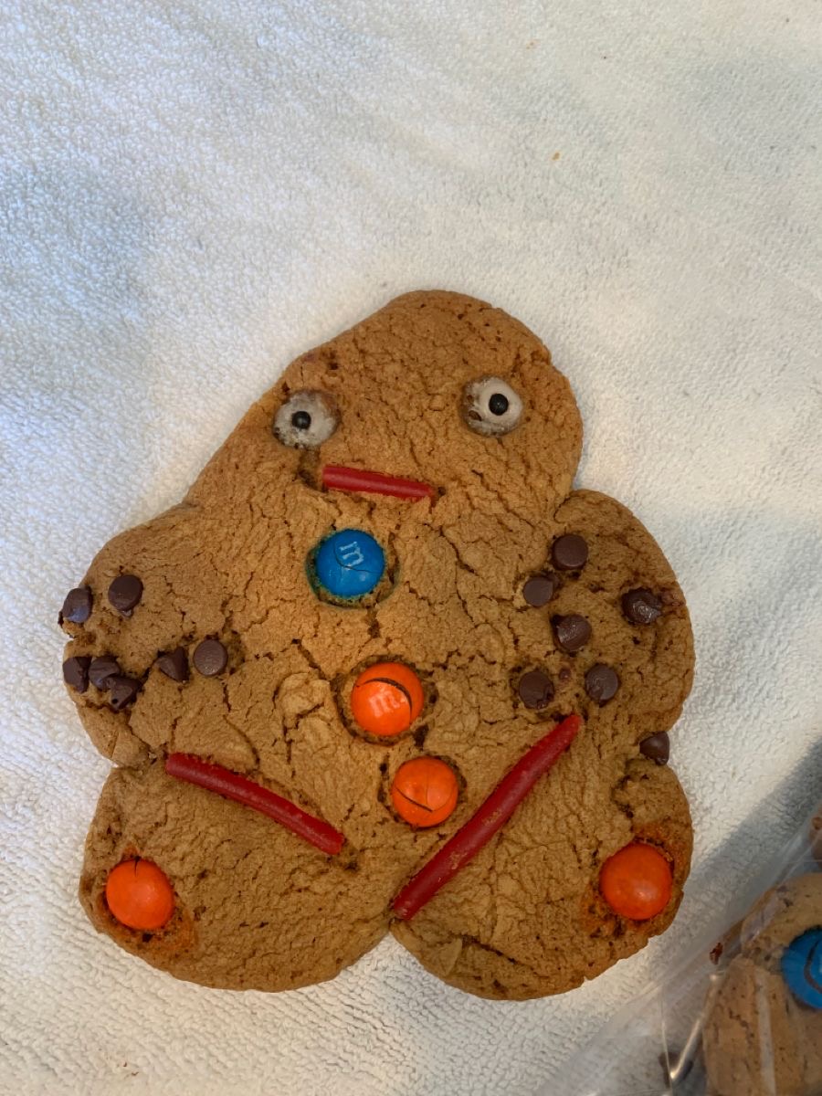Destroyed Gingerbread Man Cookie