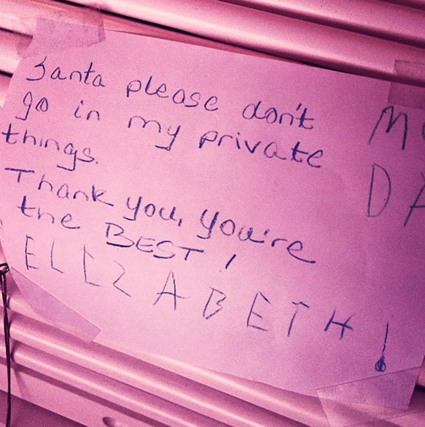 Respect my privacy, Santa!
