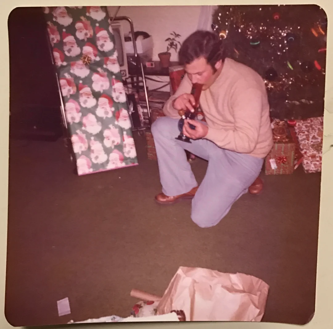 Dad with his new toy