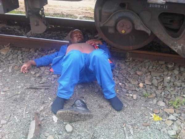 Nap time on the railway