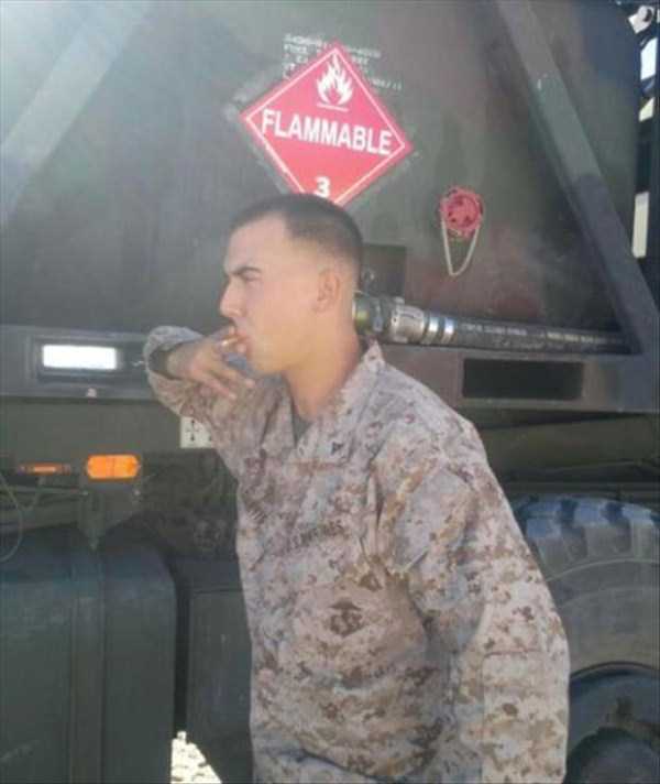 Warning sign ignored