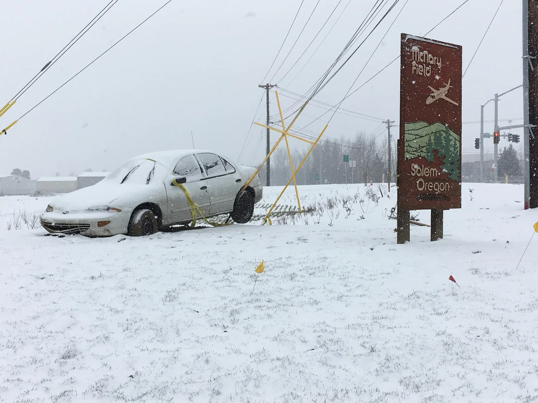 At the side of the road