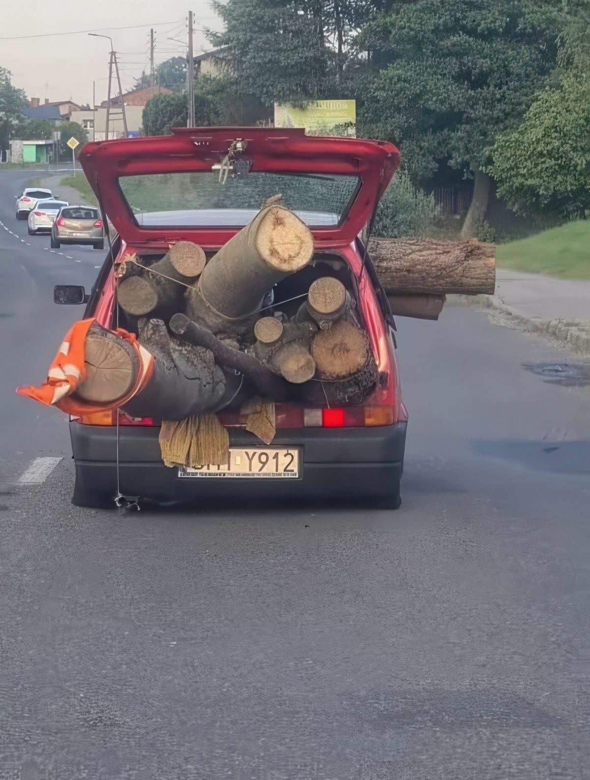 Car Filled With Logs