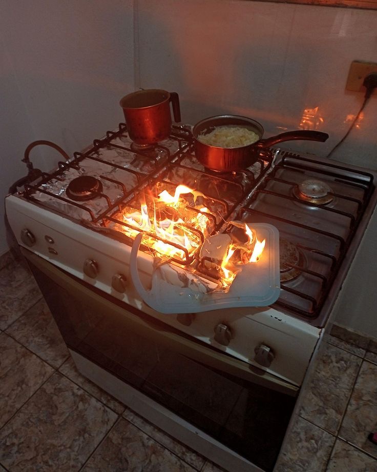 Plastic Lid Melting on a Lit Burner