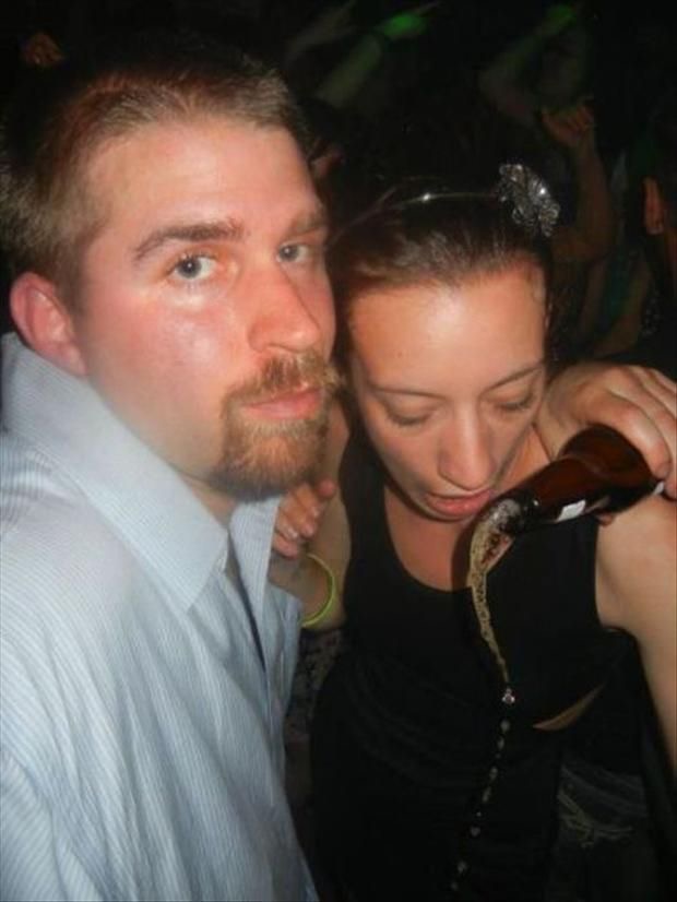 Man Spilling Alcohol 