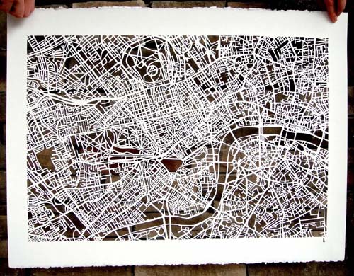 cut out map of london