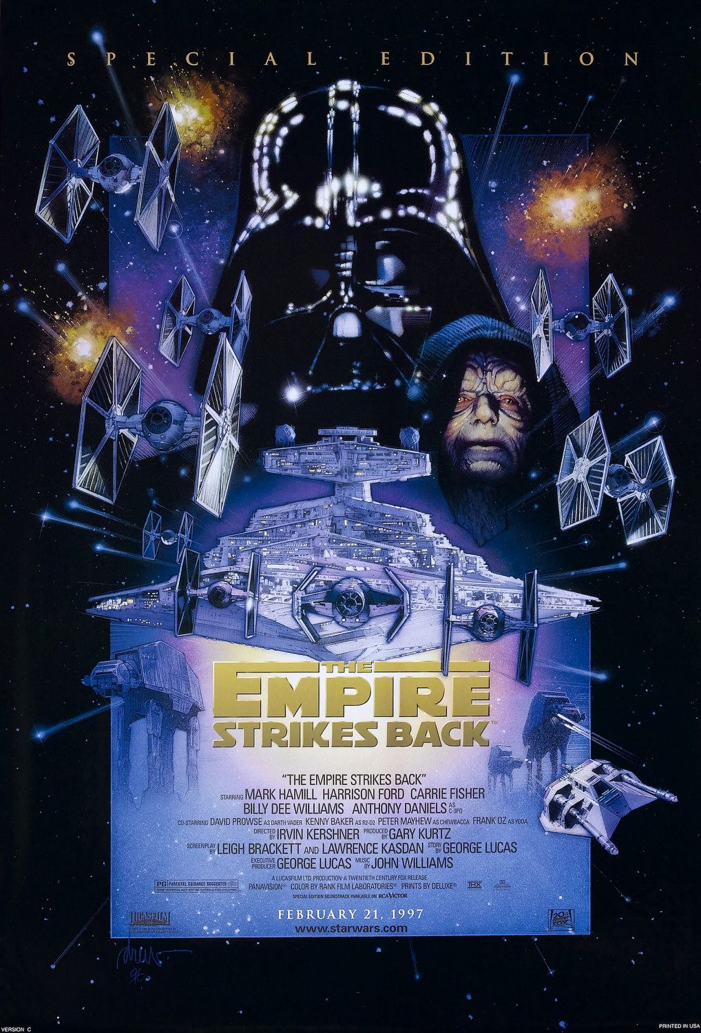 star wars a the empire strikes back - Special Edit. I On Empire Strikes Back "The Empire Strikes Back" Starring Mark Hamill Harrison Ford Carrie Fisher Billy Dee Williams Anthony Daniels Spo CoStarring David Prowse As Darth Vader Kenny Baker As R2D2 Peter