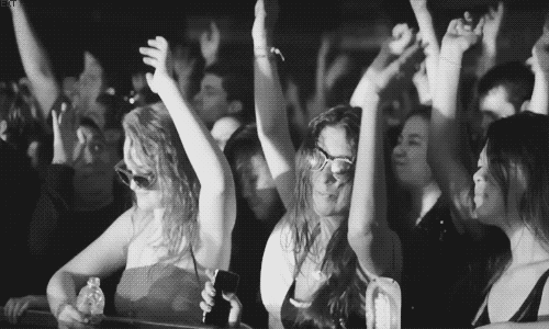 party black and white gif