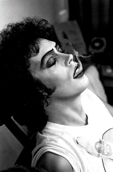 Tim Curry during the filming of Rocky Horror
