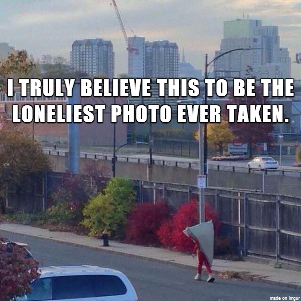 The lonely pizza guy