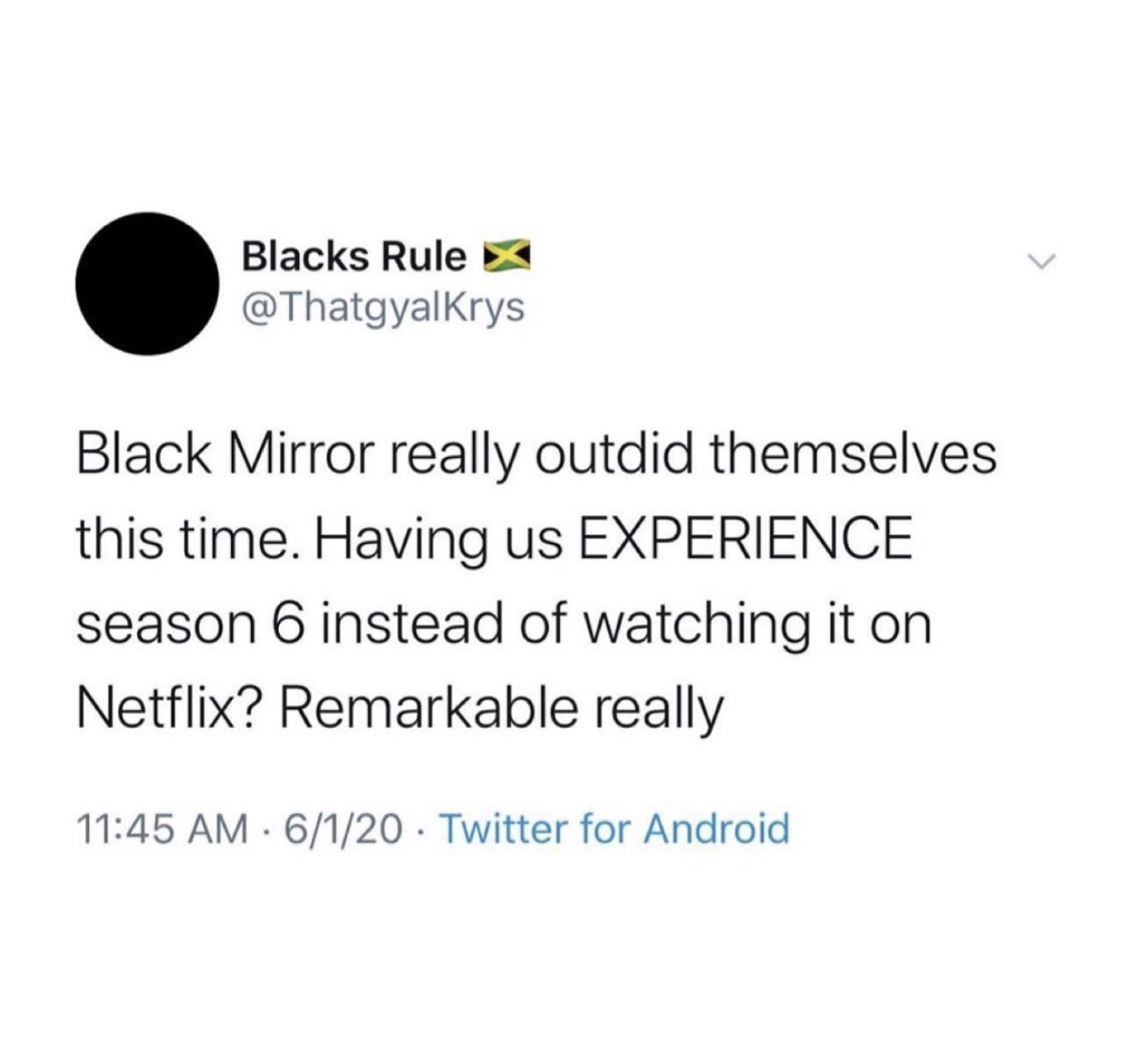 harvard community college meme - Blacks Rule Black Mirror really outdid themselves this time. Having us Experience season 6 instead of watching it on Netflix? Remarkable really 6120 Twitter for Android