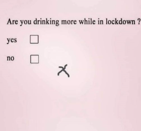 sky - Are you drinking more while in lockdown ? yes no x