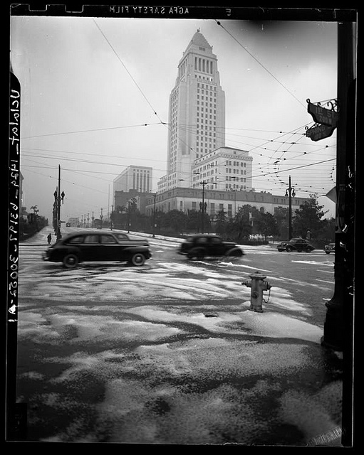 Snow at City Hall - 1949