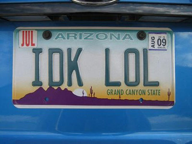 idk lol license plate - Til O Arizona 09 Idk Lol Grand Canyon State
