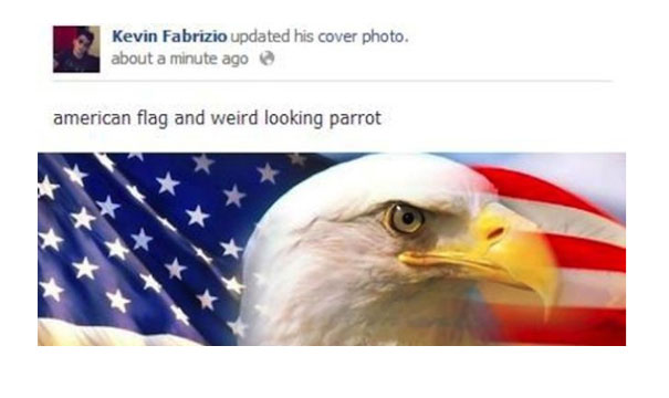 usa the best country in the world - Kevin Fabrizio updated his cover photo about a minute ago american flag and weird looking parrot X X X X X