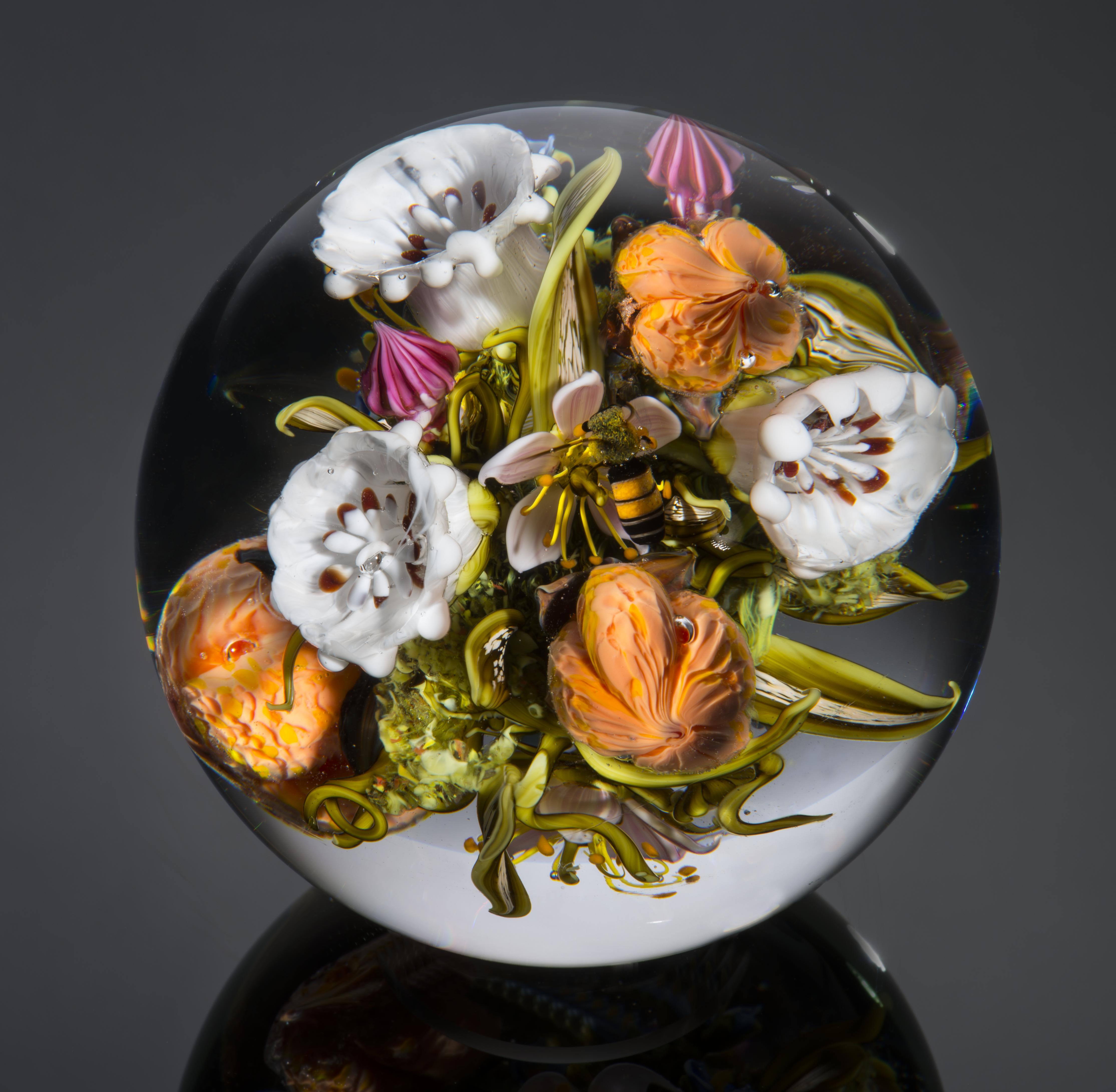 glass paperweight vase