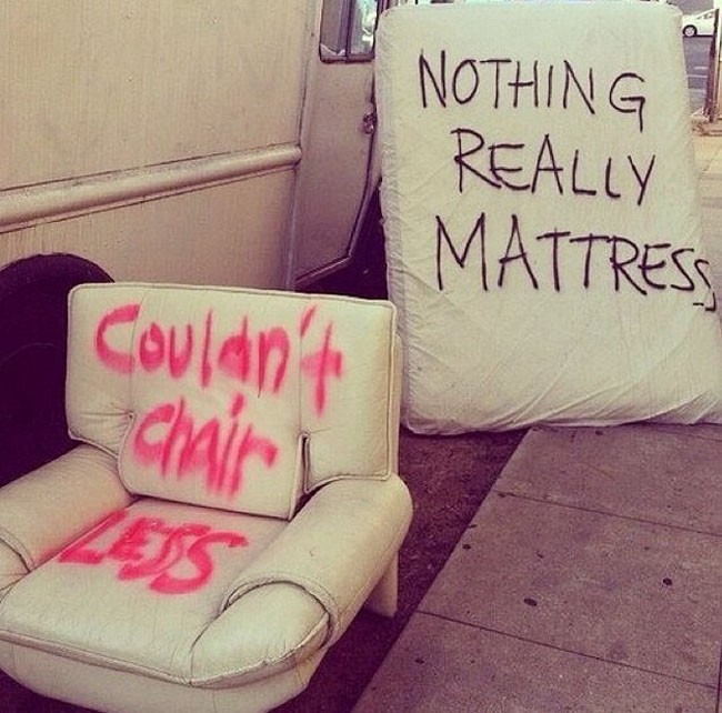 funny furniture puns - Nothing Really Mattress Couldn't chairy Leds